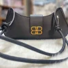 Adjustable PU leather shoulder bag with knot strap for daily use in black