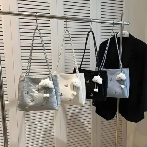 Large-capacity butterfly handbag made of PU leather, perfect for casual daily use in multi color.