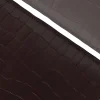 Crocodile bifold slim leather wallet with handmade finish for daily use in dark brown closer view