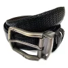 Leather belt for men made of leather with pin buckle for formal and daily wear in black