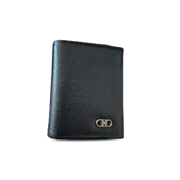 Leather wallet for men card holder made of PU leather with slim design for daily use in black