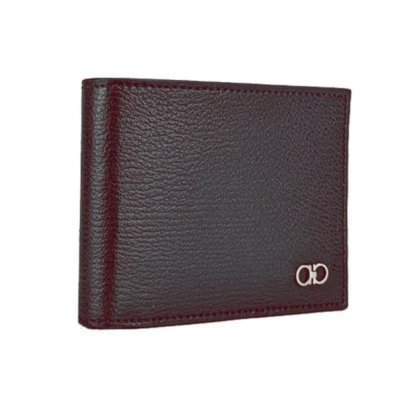 Leather wallet for men card holder made of PU leather with slim design for daily use in brown display