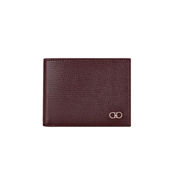 Leather wallet for men card holder made of PU leather with slim design for daily use in brown front