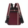 “Waterproof nylon casual backpack for women with durable lightweight design for daily use in red.”