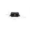 “PU leather small square crossbody bag with lock design for women, daily-use black fashion style.”