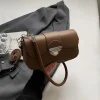 PU leather underarm shoulder bag with hasp closure for daily use in beige
