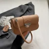 PU leather underarm shoulder bag with hasp closure for daily use in tan
