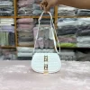 Vintage PU crossbody bag with embossed pattern and chain detail for daily use in white