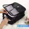 “Waterproof travel shoe bag with durable storage design, dustproof protection for travel use in black capacity.”