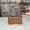 Women's crossbody bag made of PU leather with knot-style handle for trendy daily use in brown color