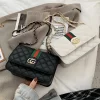 “Women’s PU shoulder bag with compact design for everyday use in black and white”