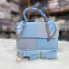 Women’s crossbody bag in PU leather with a compact stylish design for everyday use in blue