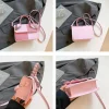 Women’s crossbody bag in PU leather with a compact stylish design for everyday use in pink overview