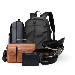 Multiple bag collection for men.